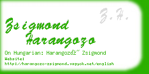 zsigmond harangozo business card